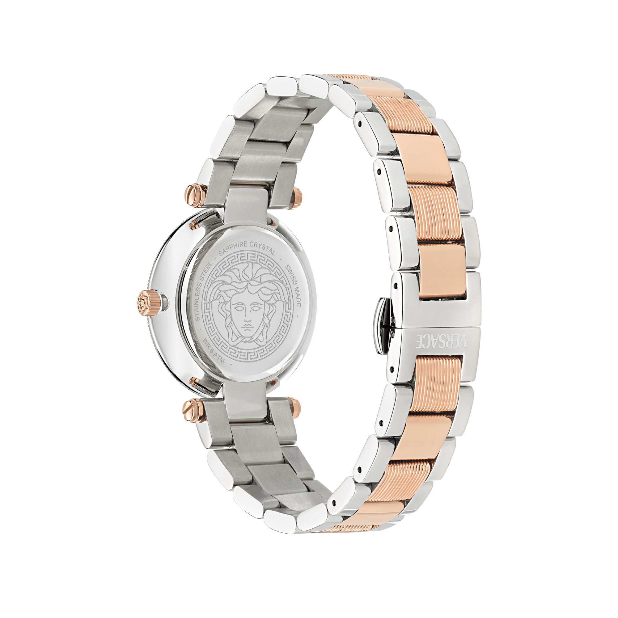 Versace Reve Rose Gold Tone Round Dial Quartz Analog Women Watch