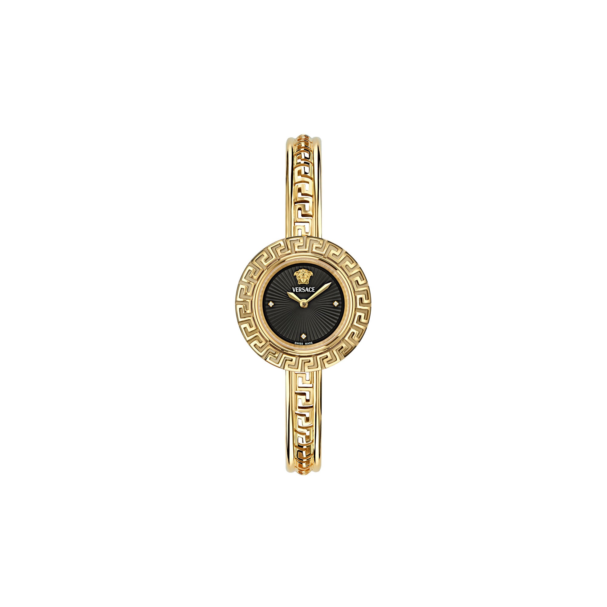Versace Iconic Black Round Dial Quartz Analog Women Watch Watch Versace