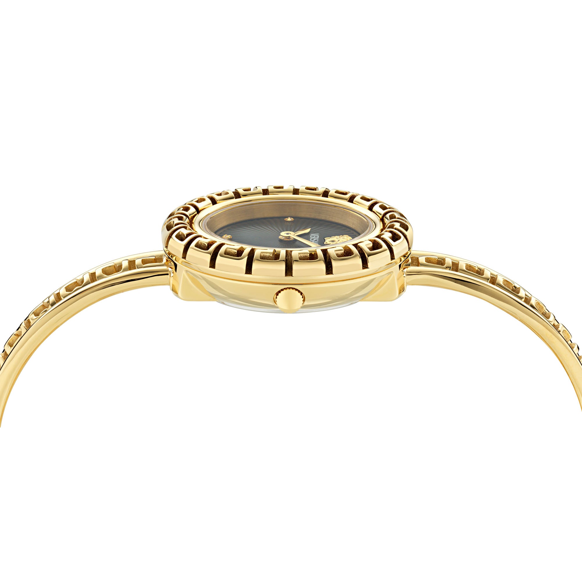 Versace Iconic Black Round Dial Quartz Analog Women Watch
