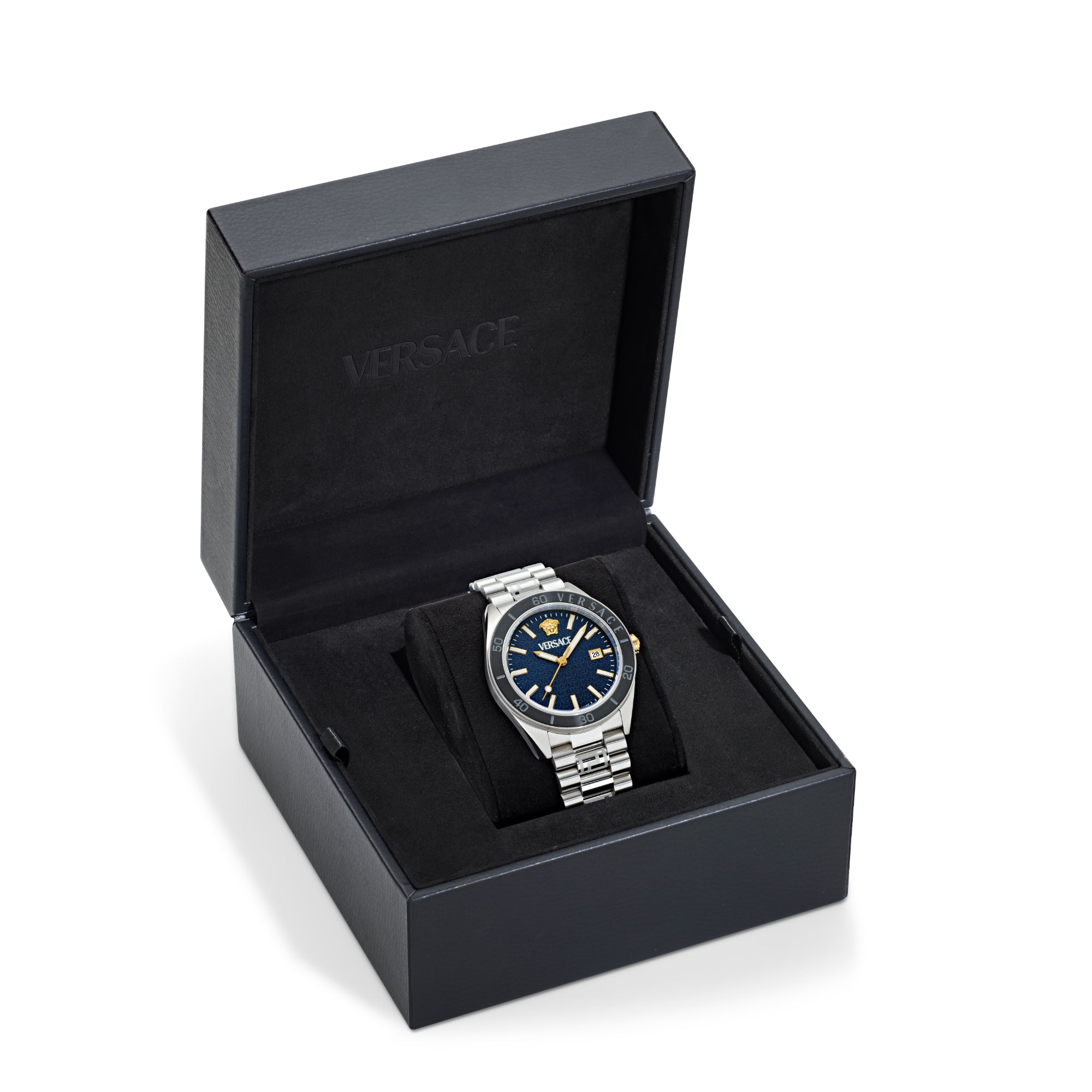 Versace Blue Round Dial Quartz Analog Men Watch