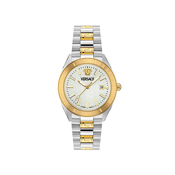 Versace White Round Dial Quartz Analog Men Watch