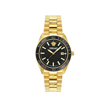 Versace Black Round Dial Quartz Analog Men Watch Watch Versace