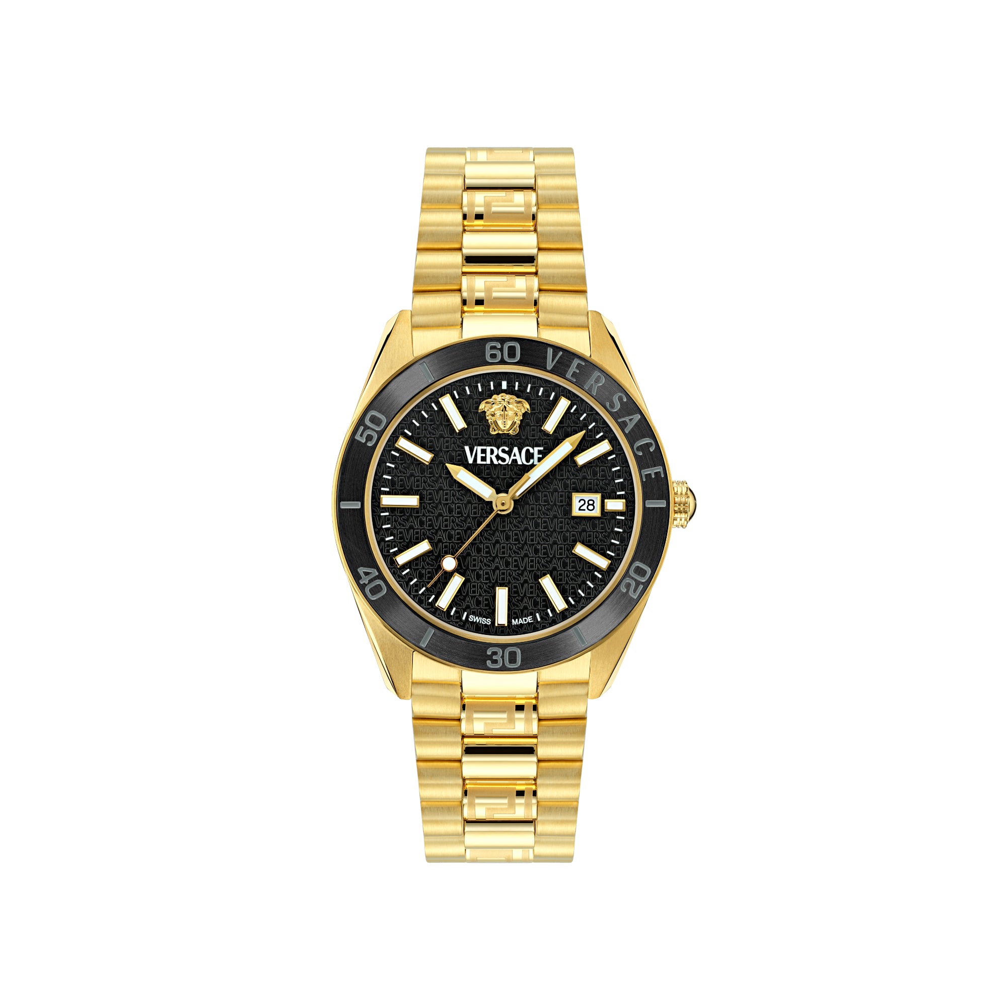 Versace Black Round Dial Quartz Analog Men Watch Watch Versace