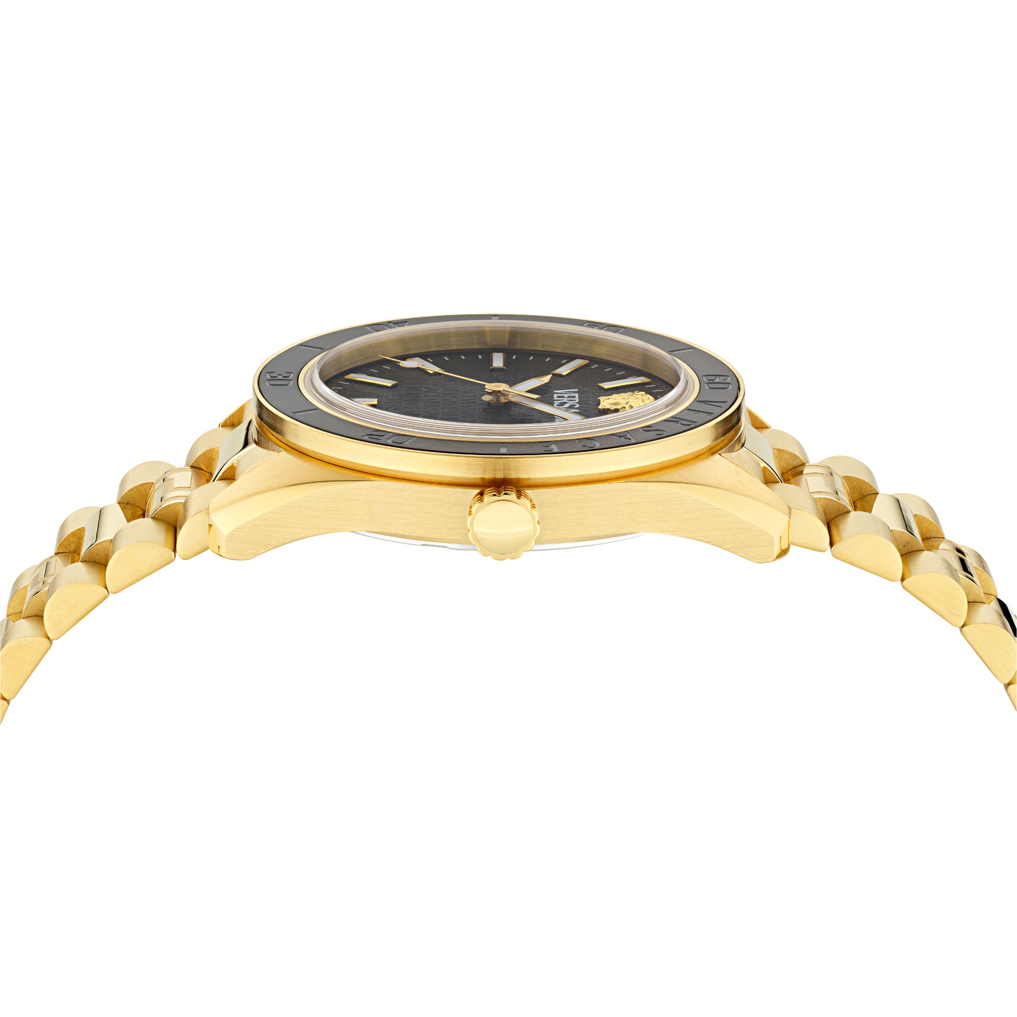 Versace Black Round Dial Quartz Analog Men Watch