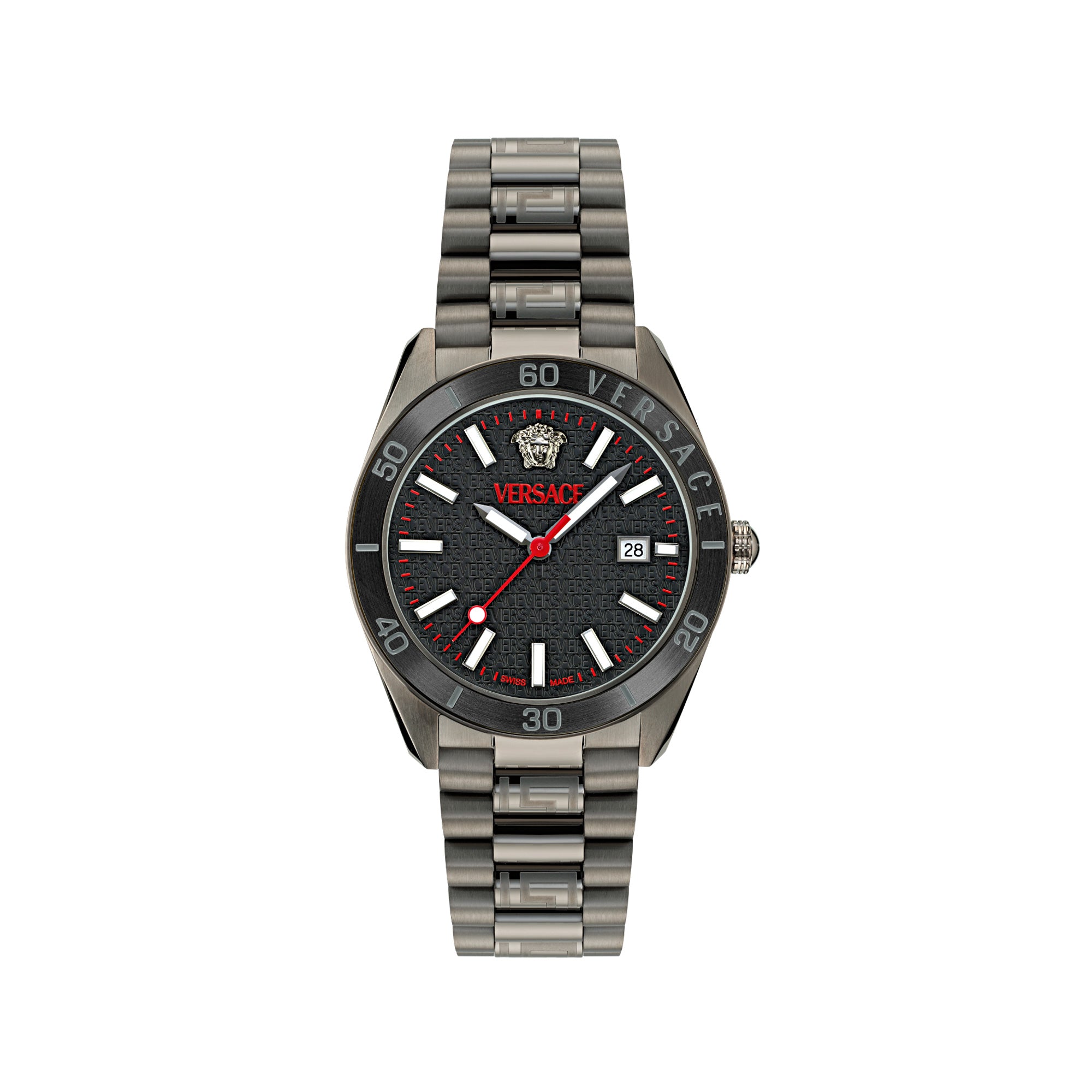 Versace Black Round Dial Quartz Analog Men Watch