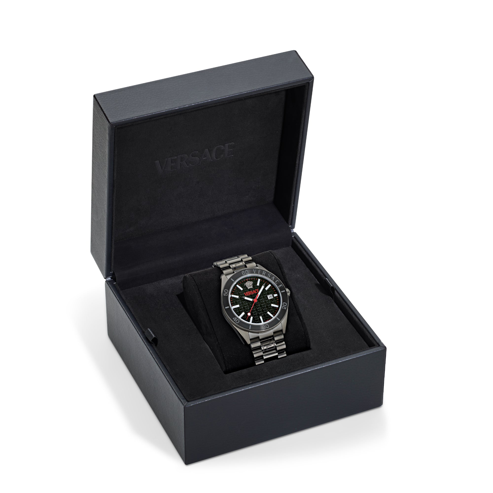 Versace Black Round Dial Quartz Analog Men Watch