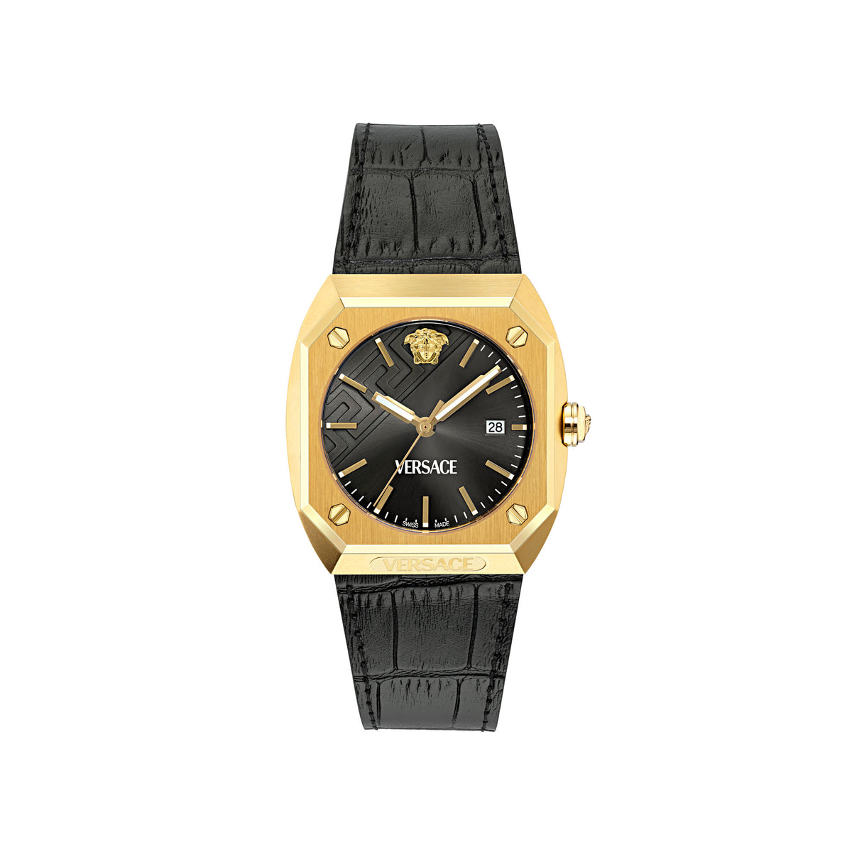 Versace Active & Tech Antares Leather Multicolor Octogonal Dial Quartz Analog Men Watch Watch Versace