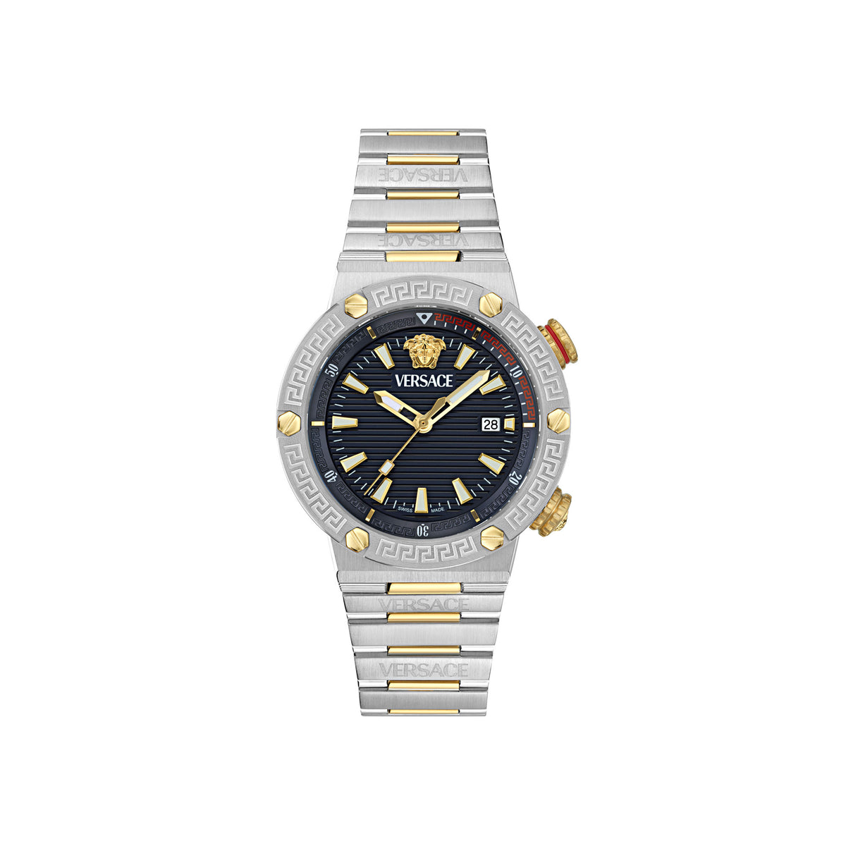 Versace Greca Logo Multicolor Round Dial Quartz Analog Men Watch