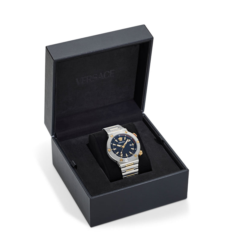 Versace Greca Logo Multicolor Round Dial Quartz Analog Men Watch Watch Versace