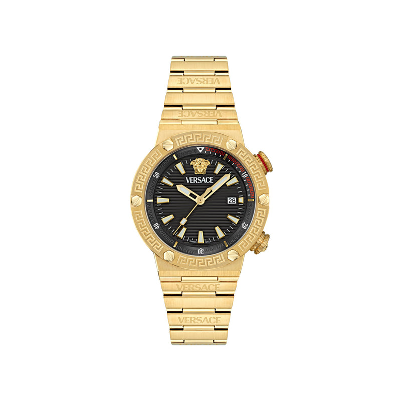 Versace Greca Logo Multicolor Round Dial Quartz Analog Men Watch Watch Versace