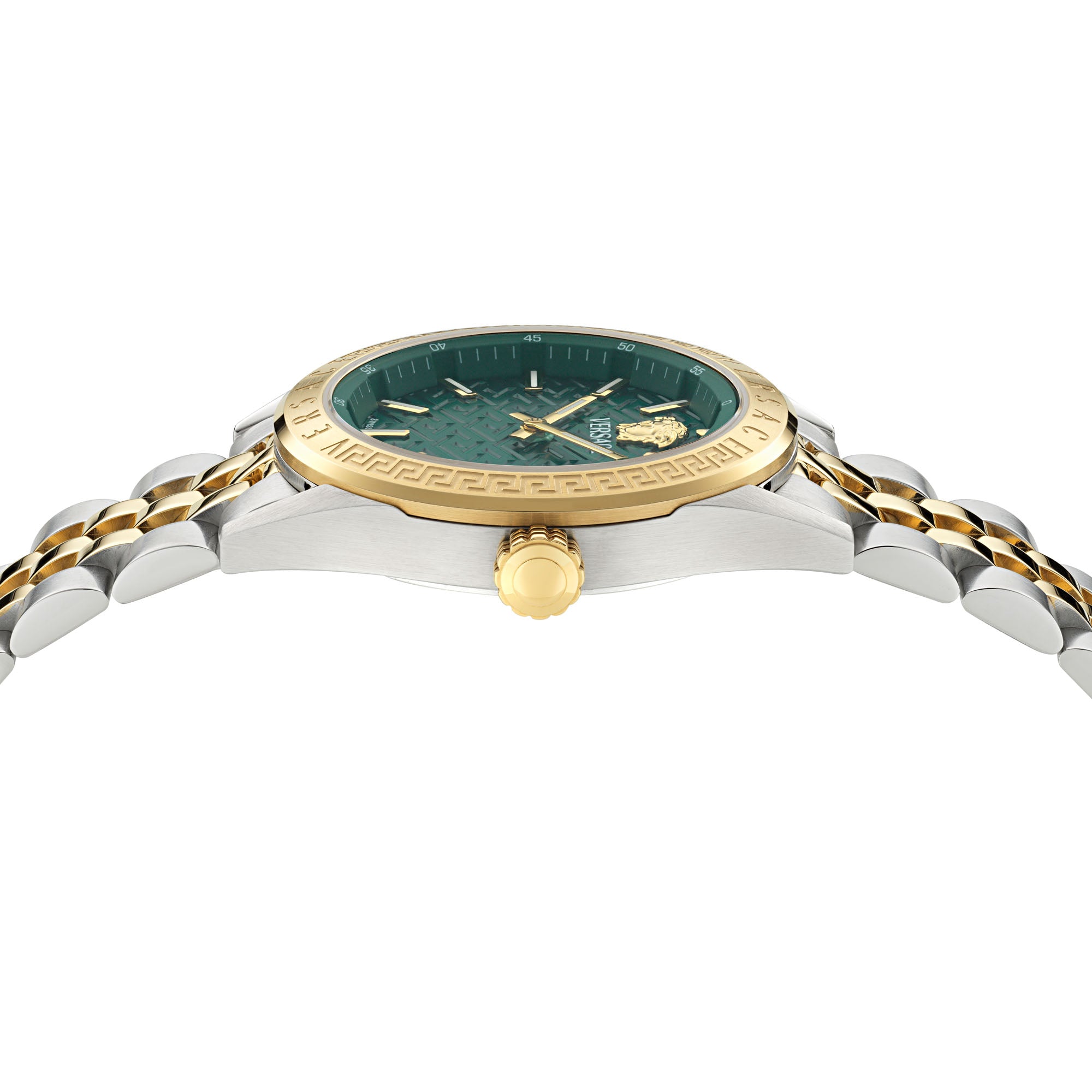 Versace Timeless V Code Green Round Dial Quartz Analog Women Watch
