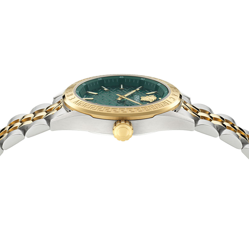 Versace Timeless V Code Green Round Dial Quartz Analog Women Watch Watch Versace