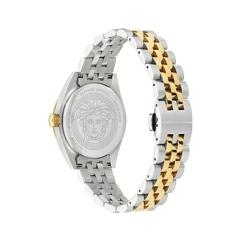 Versace Timeless V Code Blue Round Dial Quartz Analog Women Watch Watch Versace