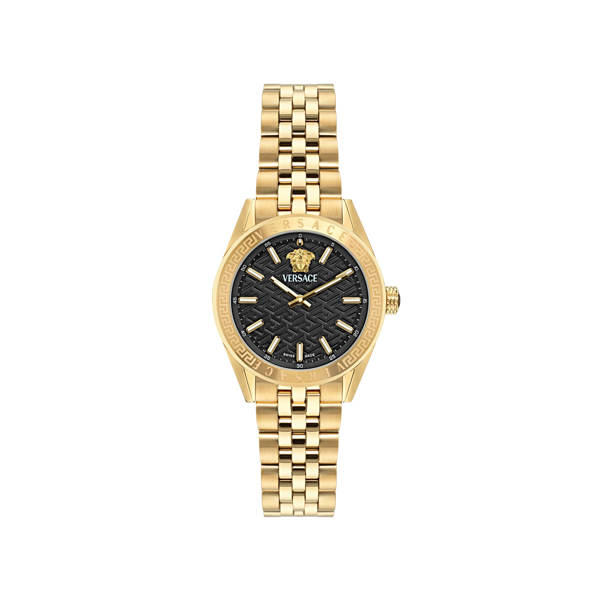 Versace Black Round Dial Quartz Analog Women Watch