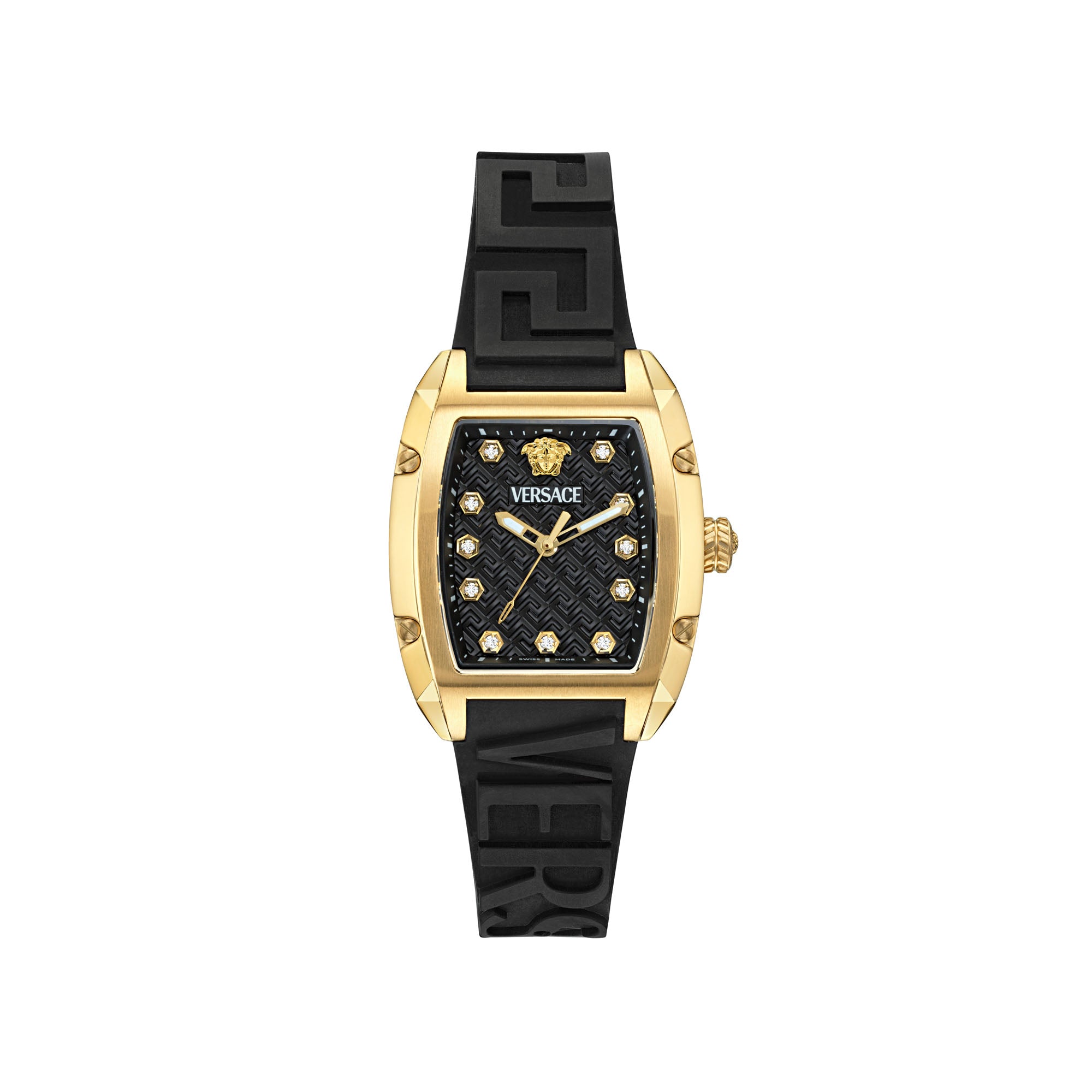 Versace Dominus Black Tonneau Dial Quartz Analog Women Watch Watch Versace