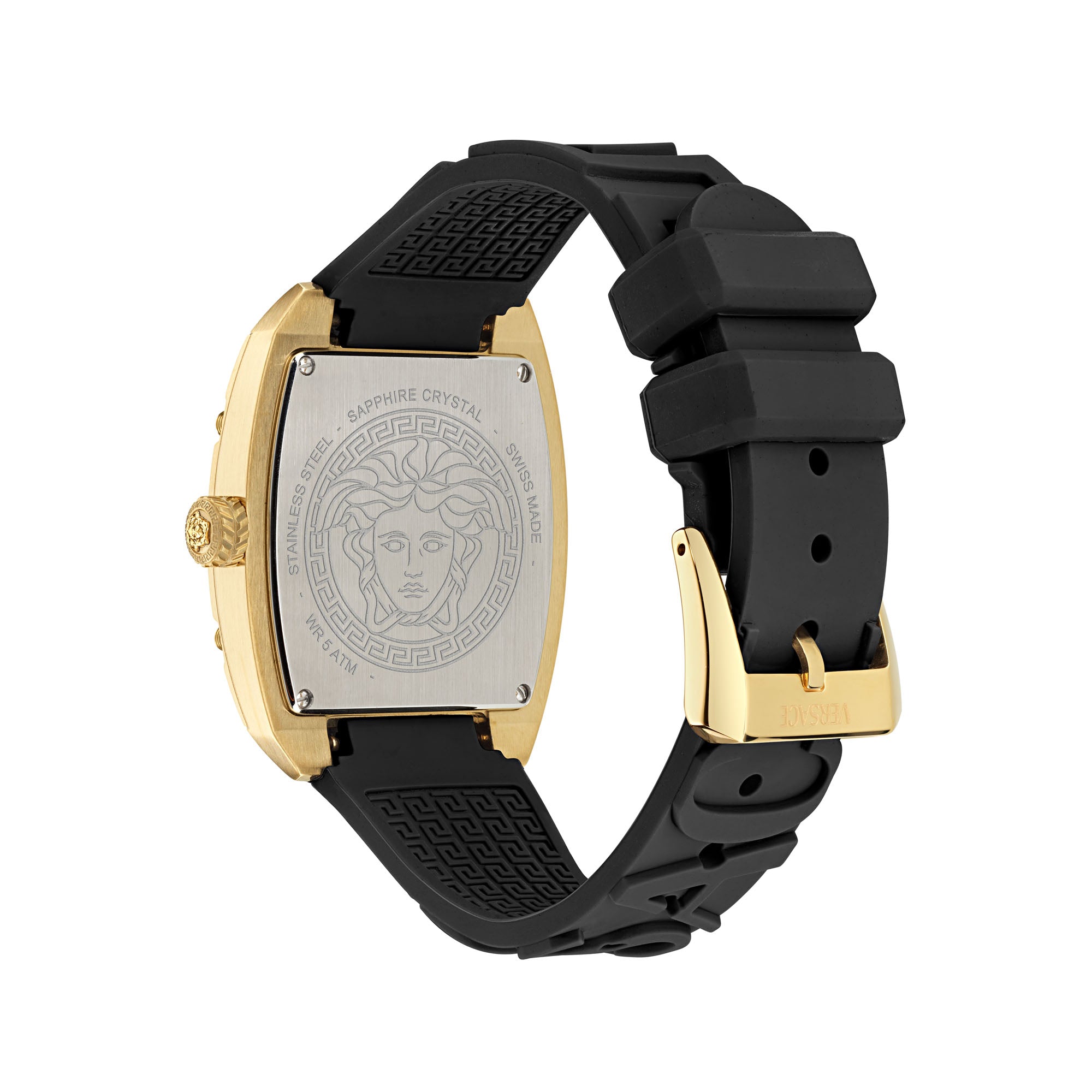 Versace Dominus Black Tonneau Dial Quartz Analog Women Watch Watch Versace