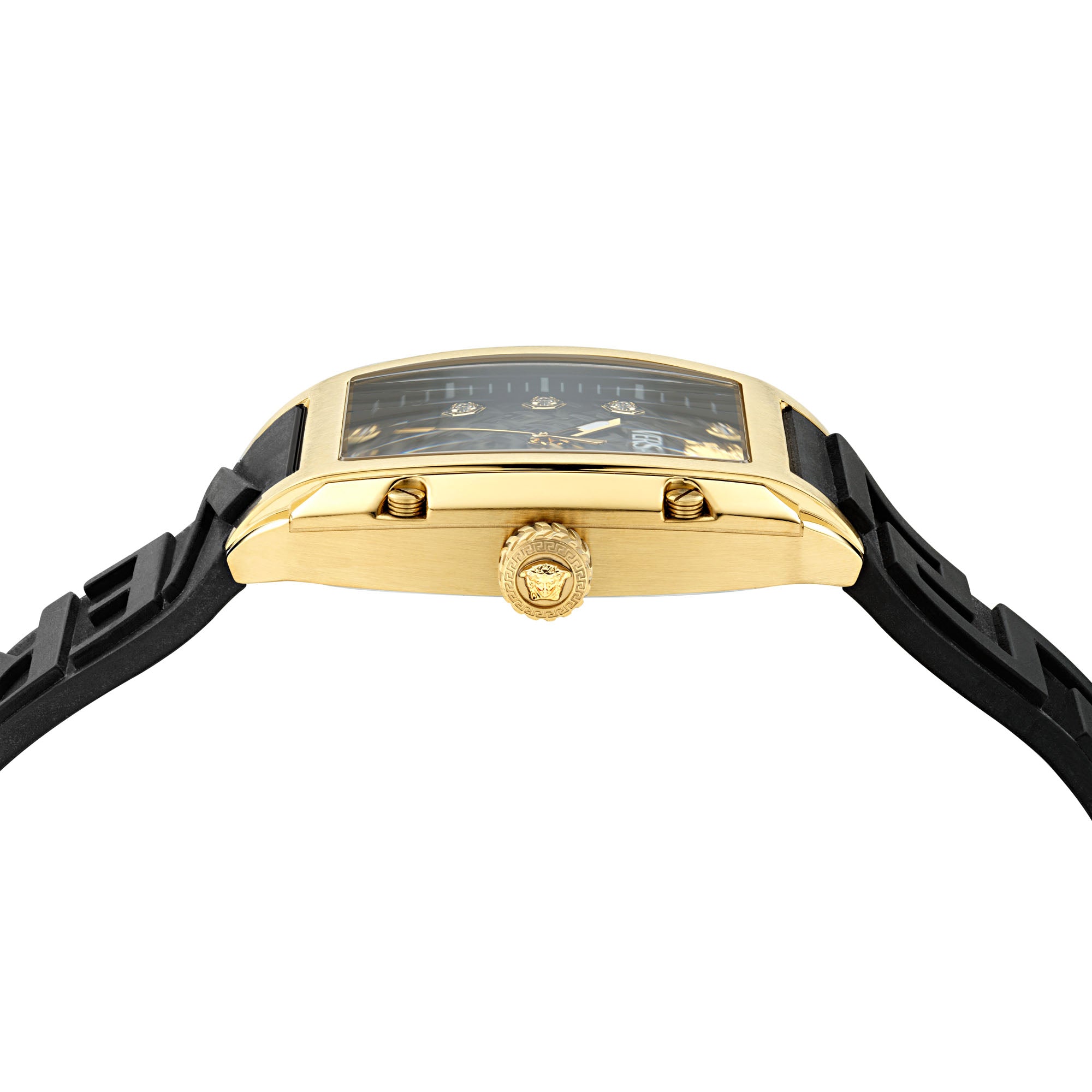 Versace Dominus Black Tonneau Dial Quartz Analog Women Watch Watch Versace