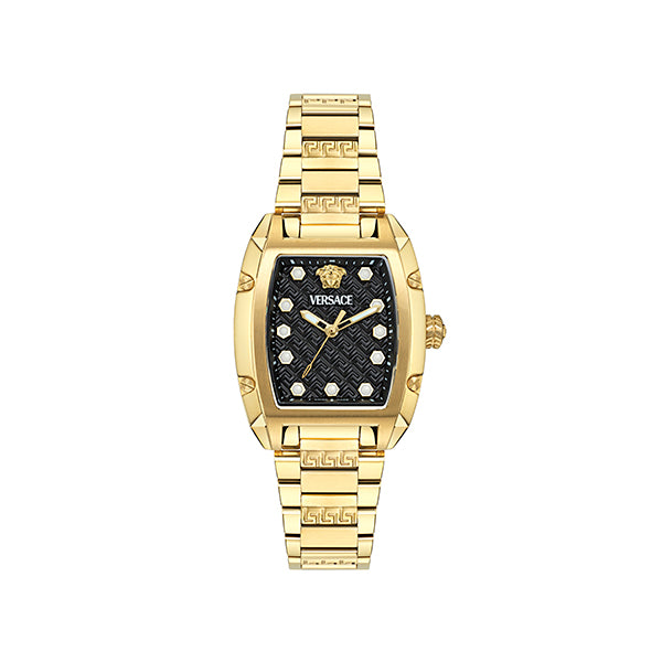 Versace Black Tonneau Dial Quartz Analog Women Watch
