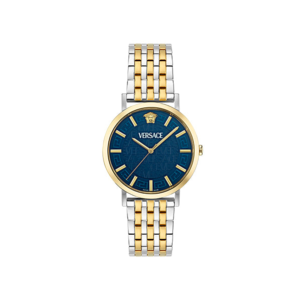 Versace Blue Round Dial Quartz Analog Men Watch Watch Versace