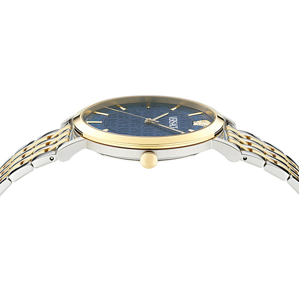 Versace Blue Round Dial Quartz Analog Men Watch