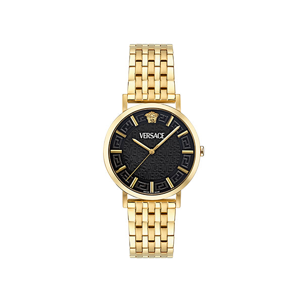 Versace Black Round Dial Quartz Analog Men Watch Watch Versace