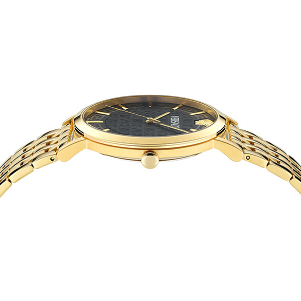 Versace Black Round Dial Quartz Analog Men Watch Watch Versace