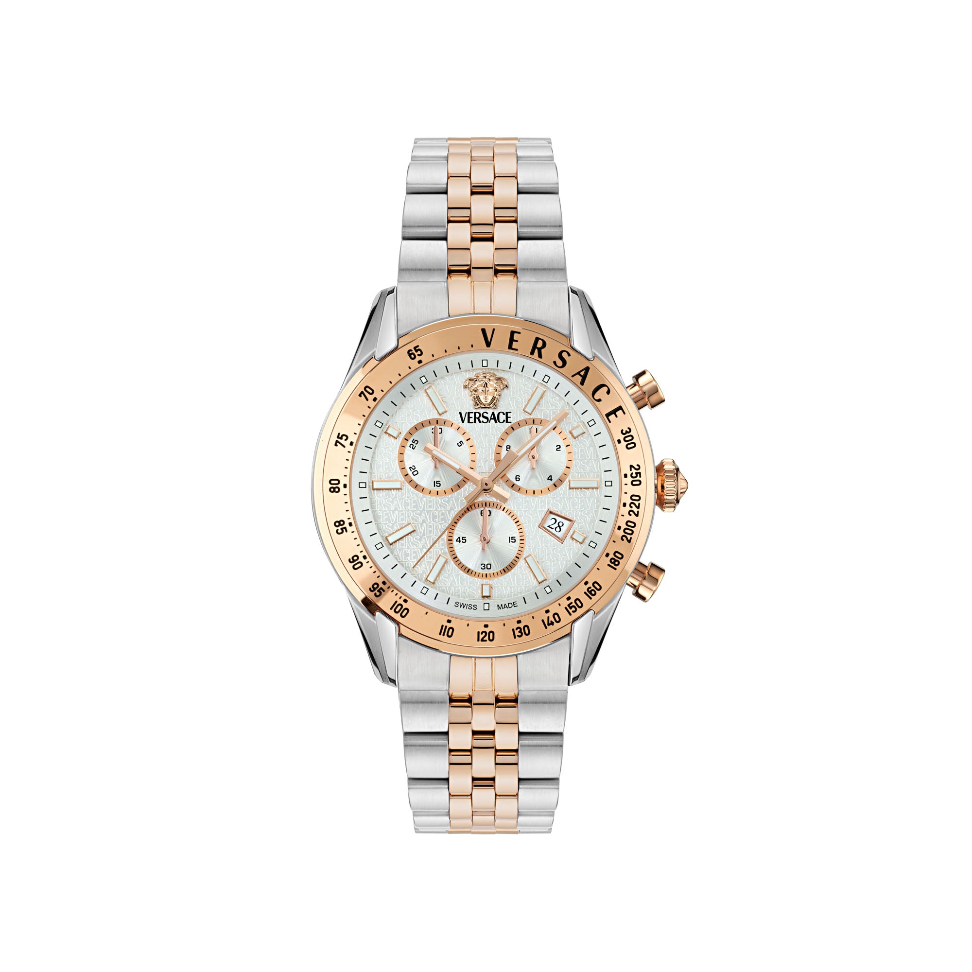 Versace Chrono Master White Round Dial Quartz Analog Men Watch