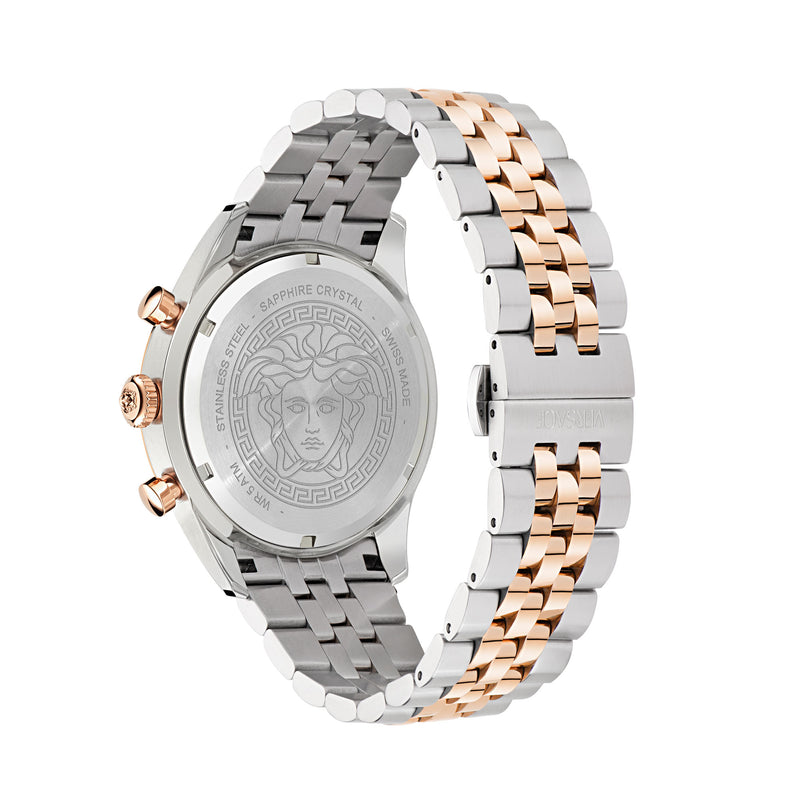 Versace Chrono Master White Round Dial Quartz Analog Men Watch Watch Versace