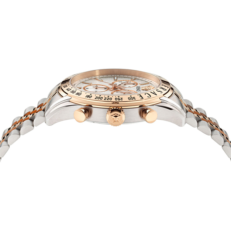 Versace Chrono Master White Round Dial Quartz Analog Men Watch Watch Versace