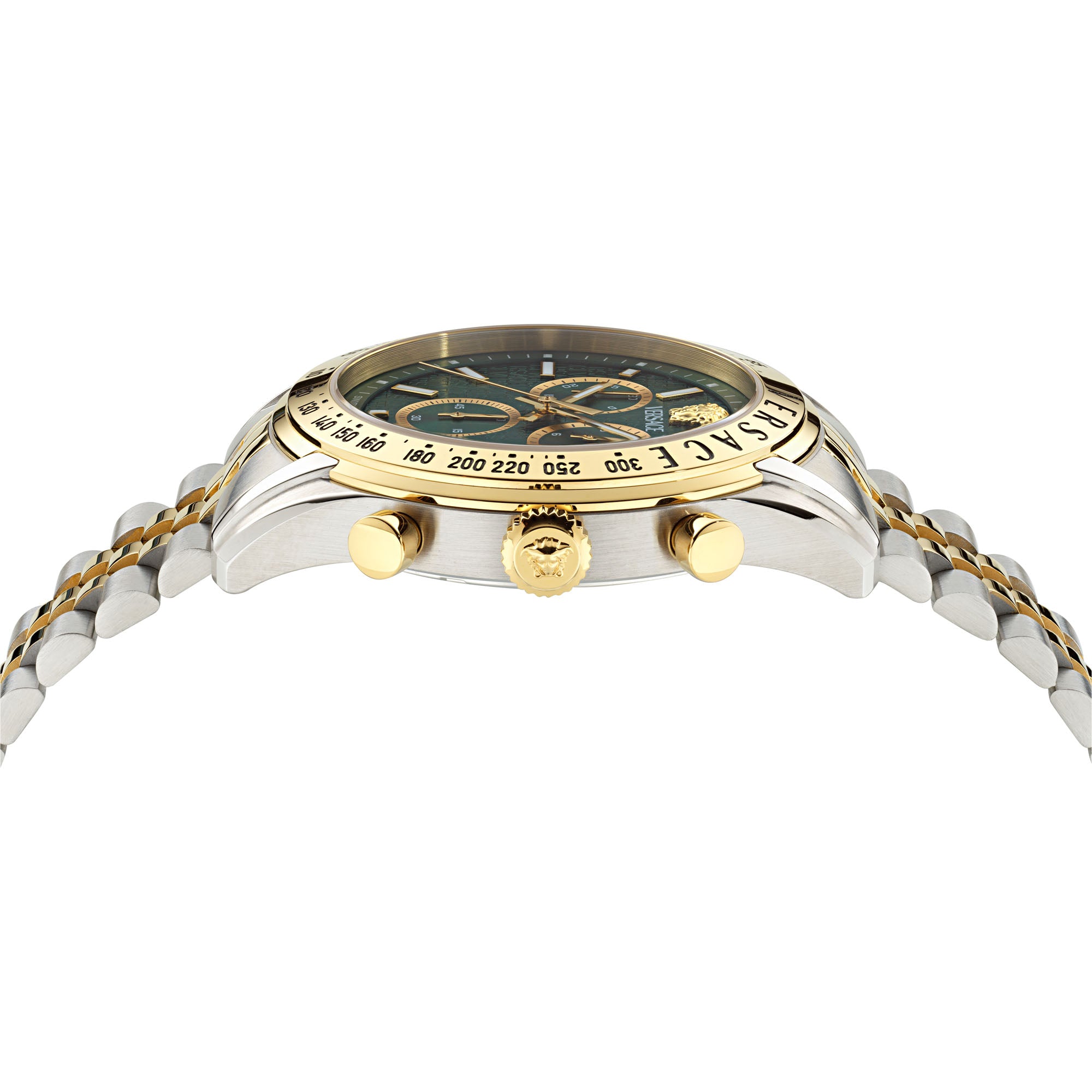 Versace Chrono Master Green Round Dial Quartz Analog Men Watch