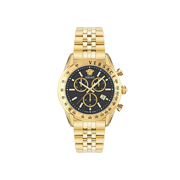 Versace Chrono Master Black Round Dial Quartz Analog Men Watch Watch Versace