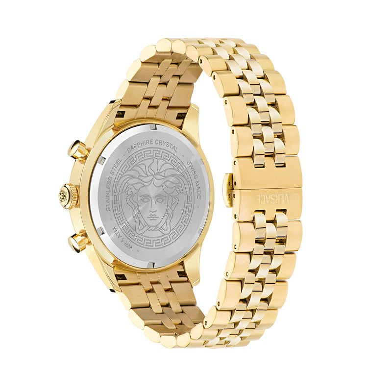 Versace Chrono Master Black Round Dial Quartz Analog Men Watch Watch Versace