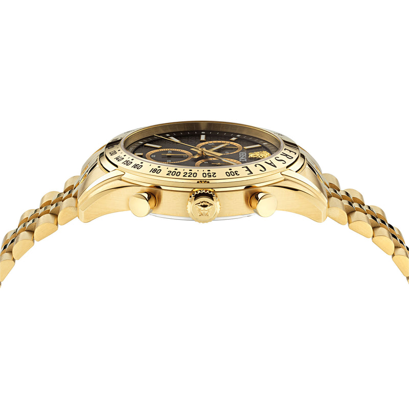 Versace Chrono Master Black Round Dial Quartz Analog Men Watch Watch Versace