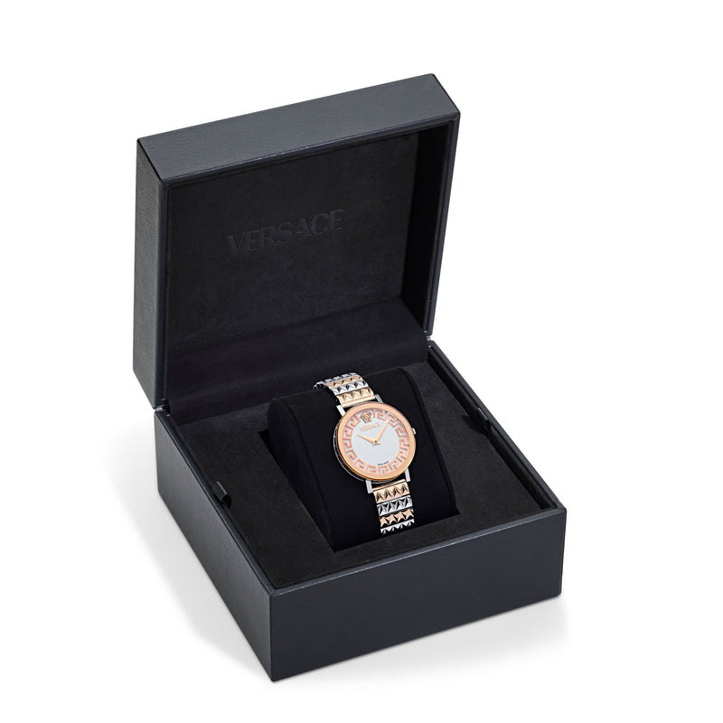 Versace Daedalus White Round Dial Quartz Analog Women Watch Watch Versace