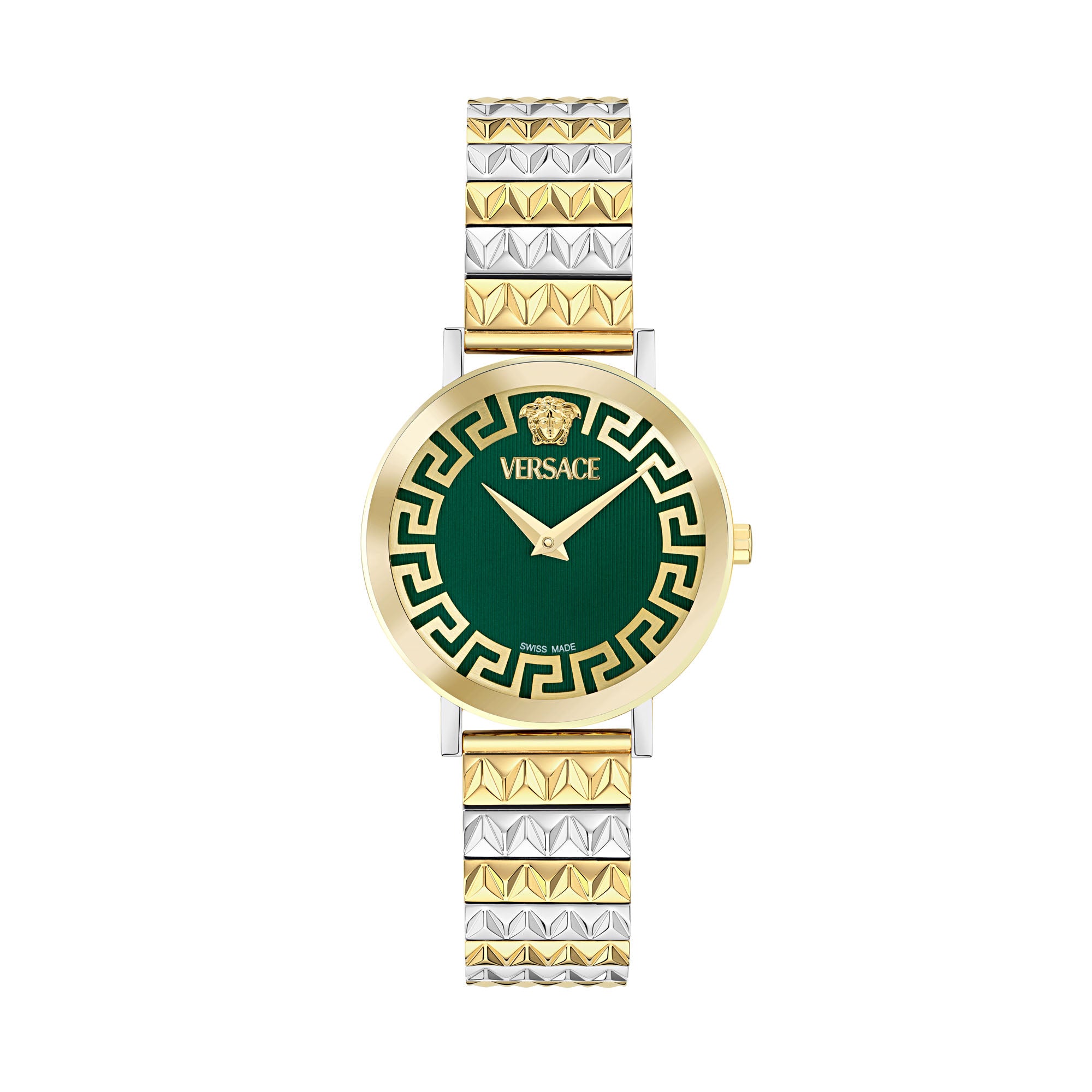 Versace Daedalus Green Round Dial Quartz Analog Women Watch