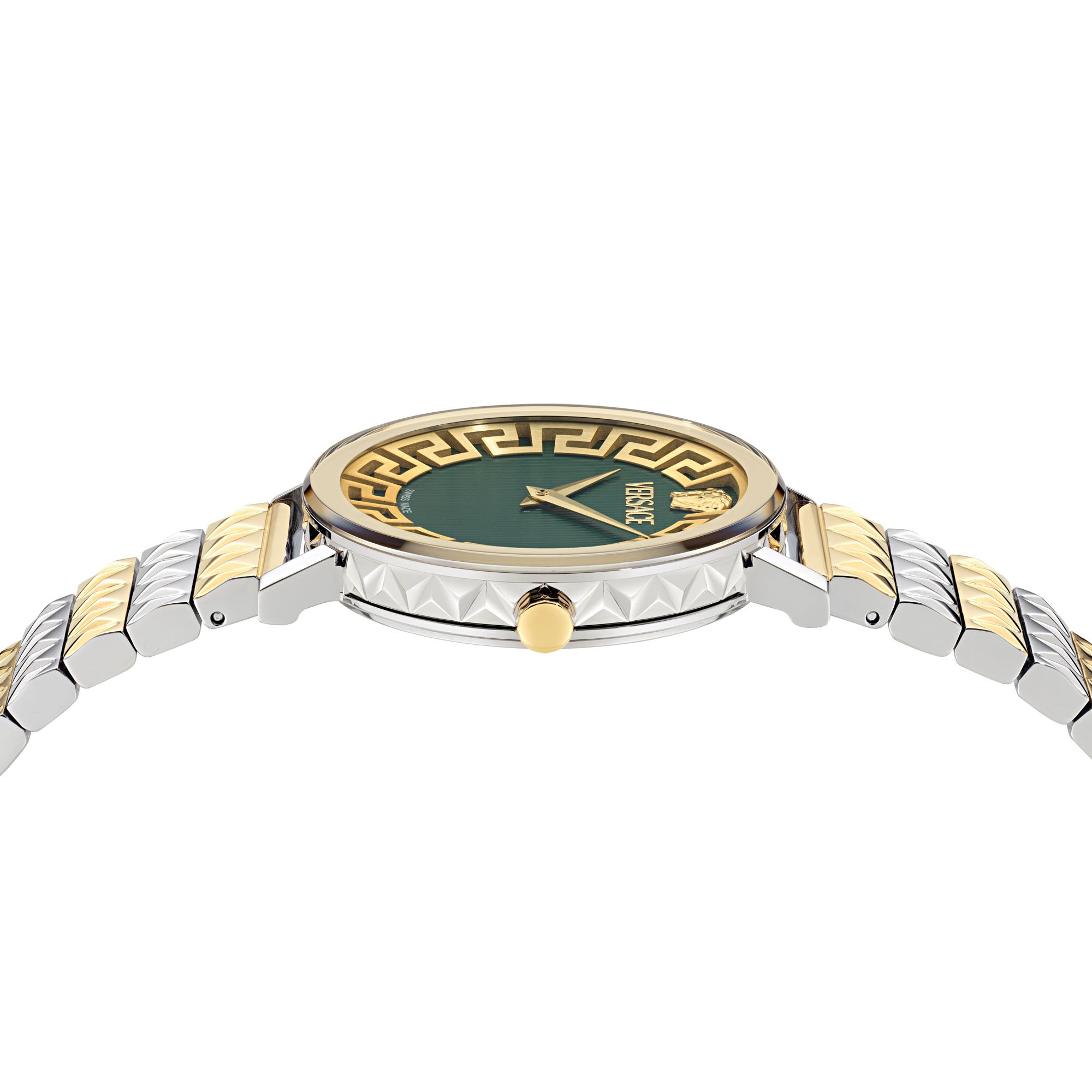 Versace Daedalus Green Round Dial Quartz Analog Women Watch