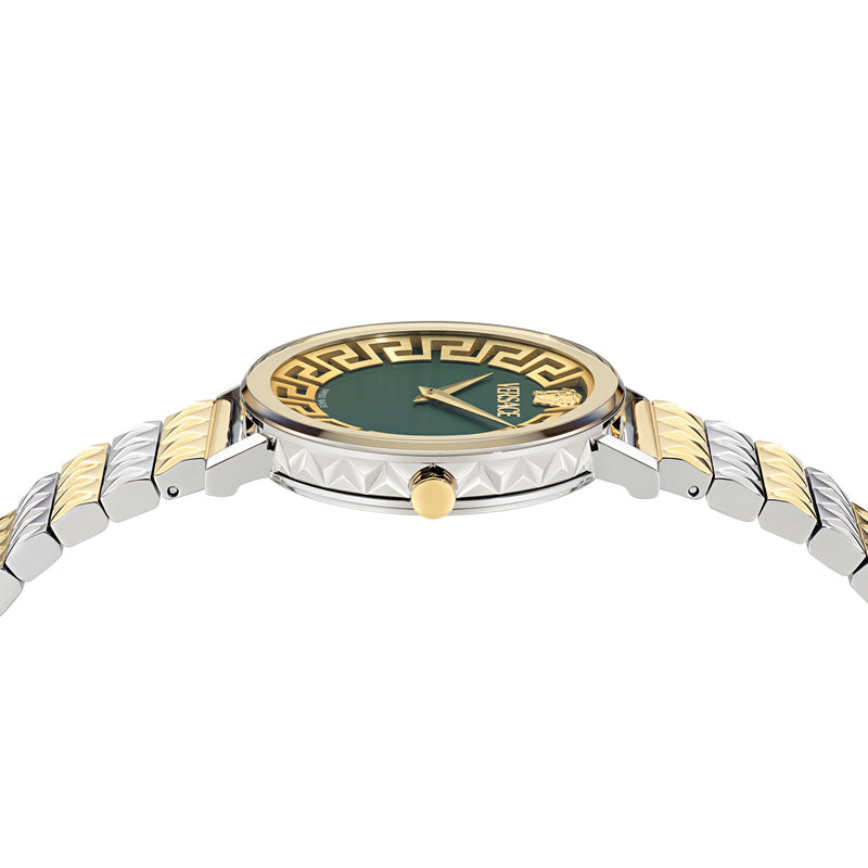Versace Daedalus Green Round Dial Quartz Analog Women Watch Watch Versace