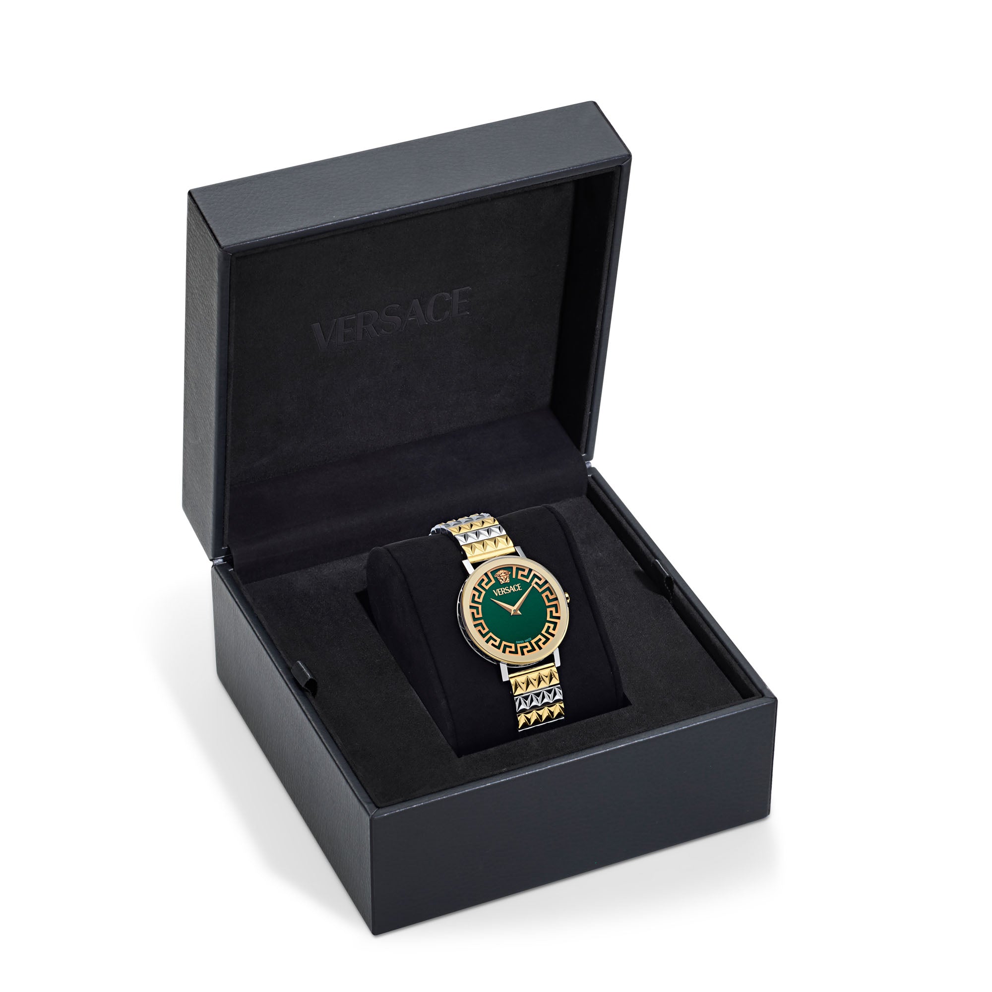 Versace Daedalus Green Round Dial Quartz Analog Women Watch