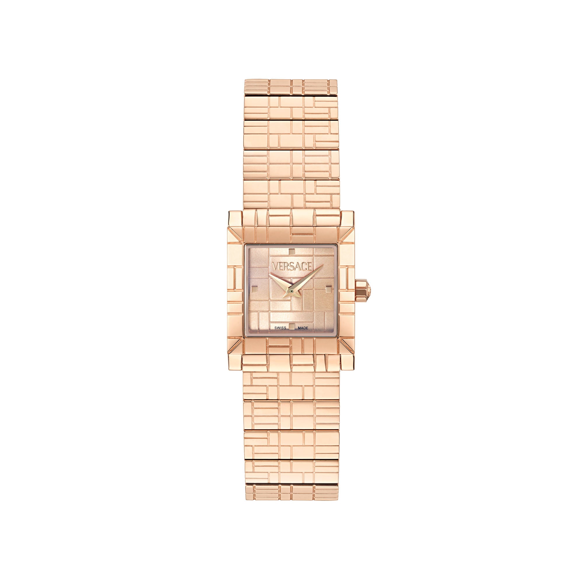 Versace Mosaic Rose Gold Tone Octogonal Dial Quartz Analog Women Watch Watch Versace