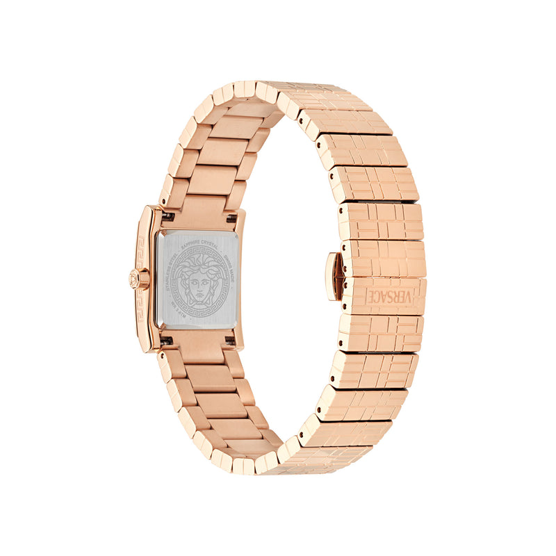 Versace Mosaic Rose Gold Tone Octogonal Dial Quartz Analog Women Watch Watch Versace
