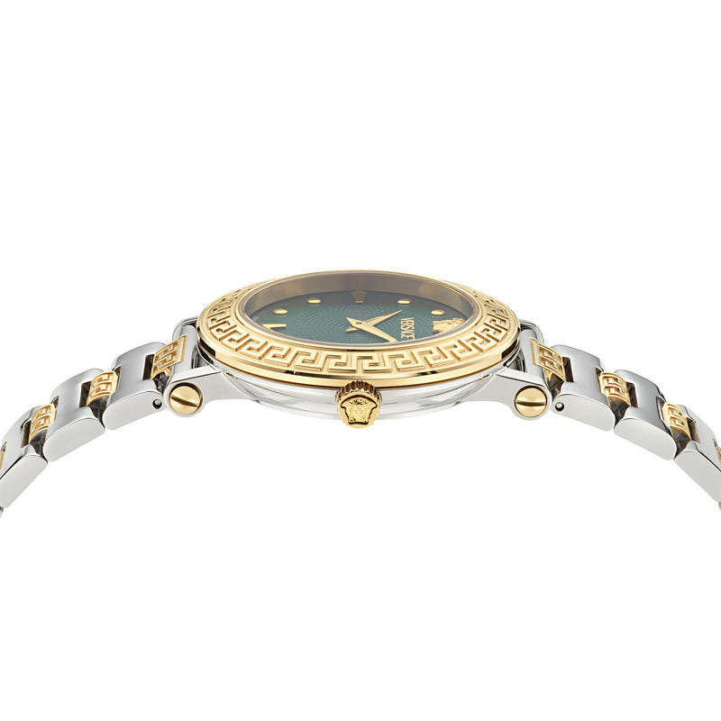 Versace Greca Sphere Green Round Dial Quartz Analog Women Watch Watch Versace