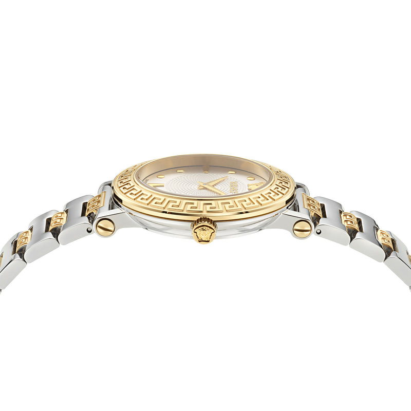 Versace Greca Sphere White Round Dial Quartz Analog Women Watch Watch Versace