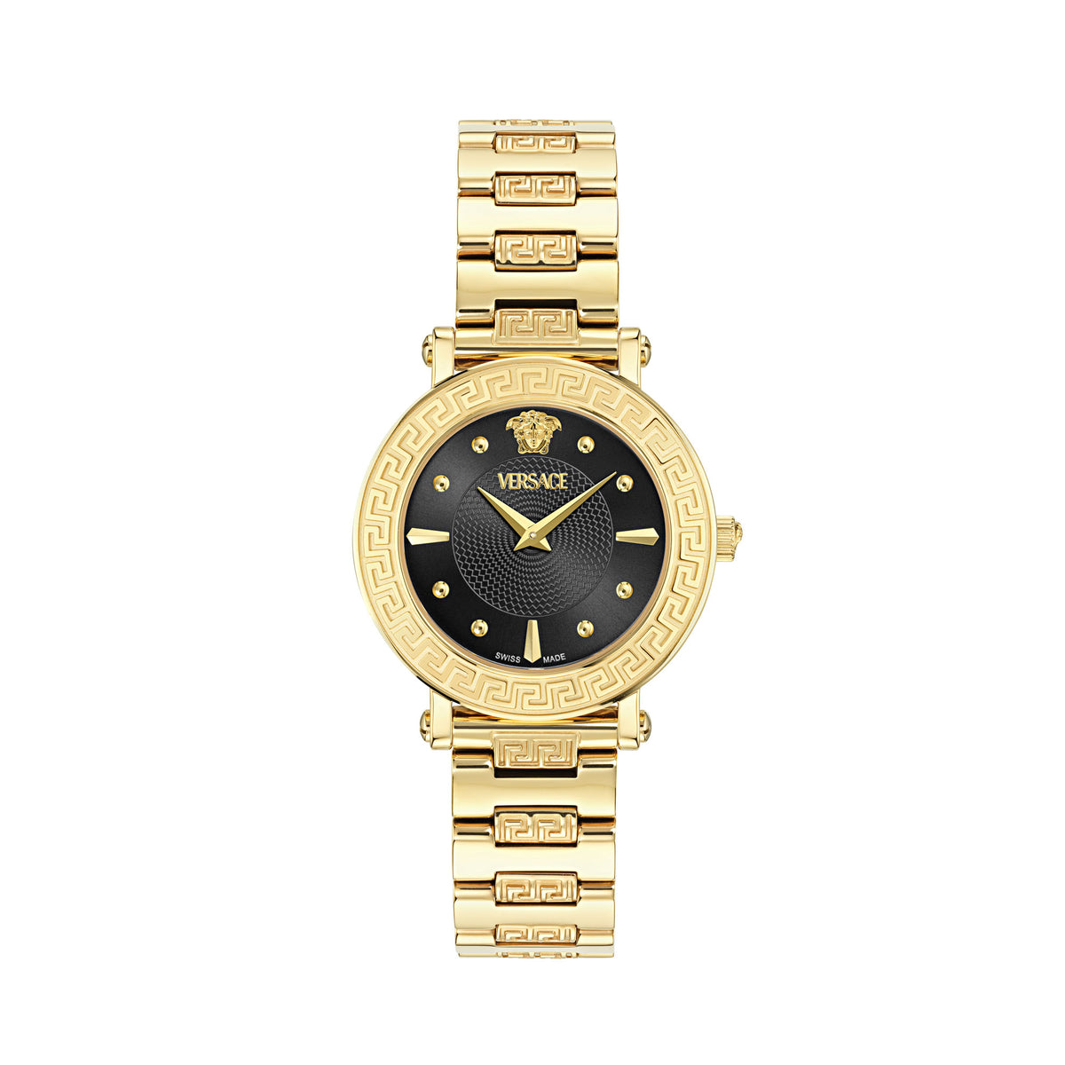 Versace Greca Sphere Black Round Dial Quartz Analog Women Watch