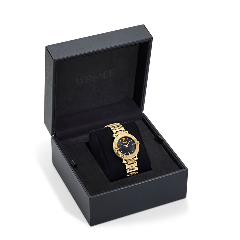 Versace Greca Sphere Black Round Dial Quartz Analog Women Watch Watch Versace