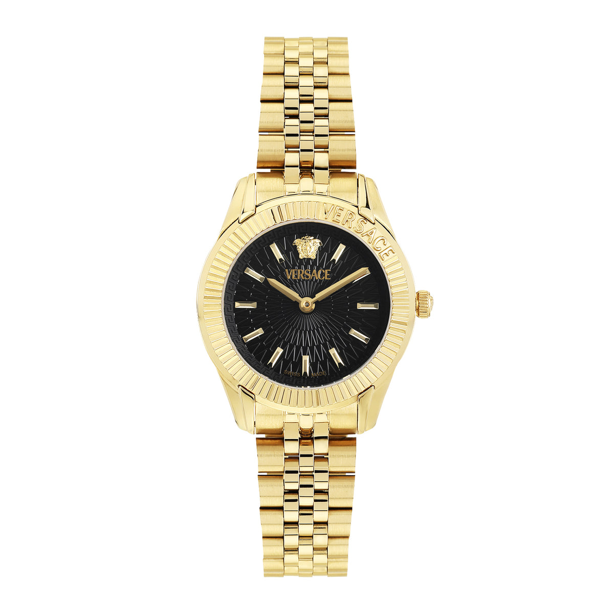 Versace Greca Time Black Round Dial Quartz Analog Women Watch