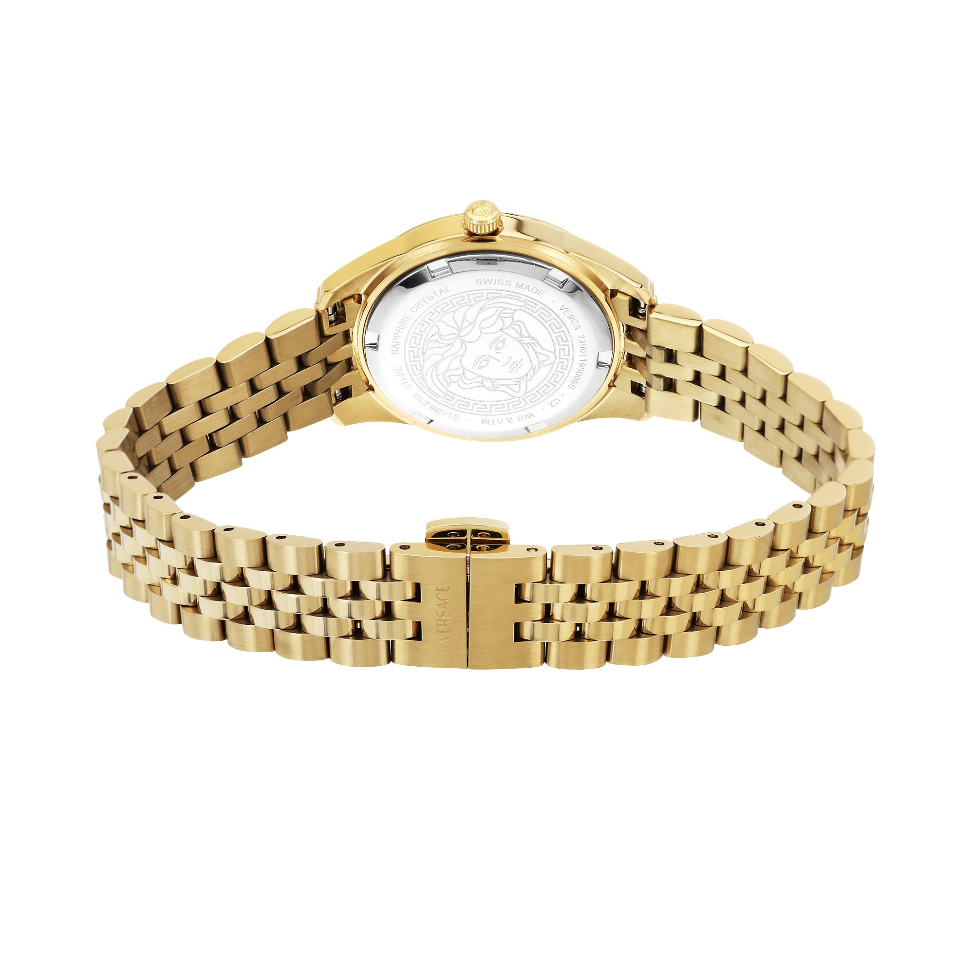 Versace Greca Time Black Round Dial Quartz Analog Women Watch