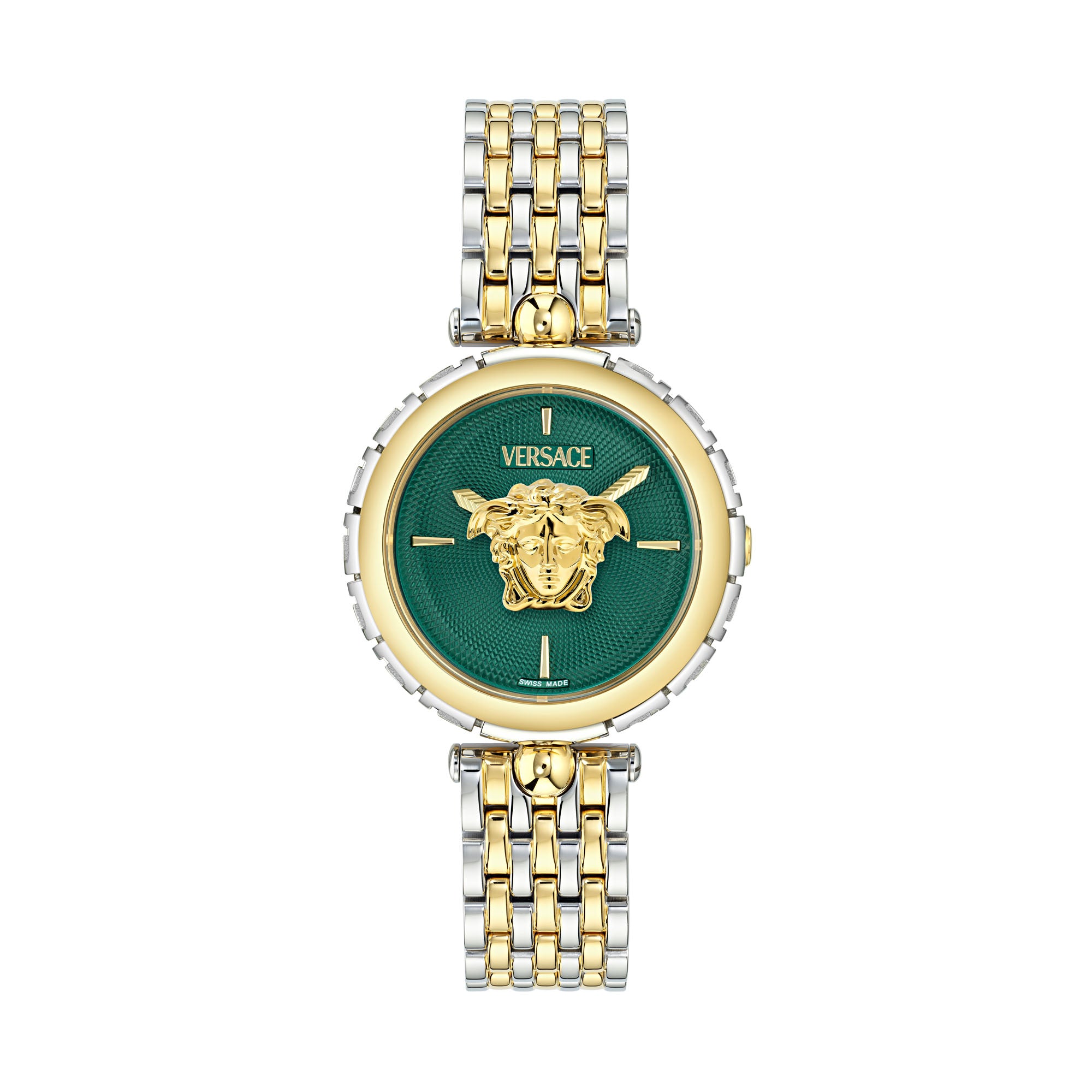 Versace Medusa Green Round Dial Quartz Analog Women Watch