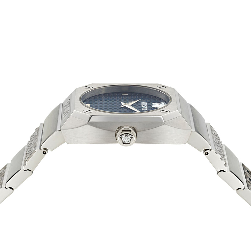 Versace Antares Blue Octogonal Dial Quartz Analog Women Watch Watch Versace