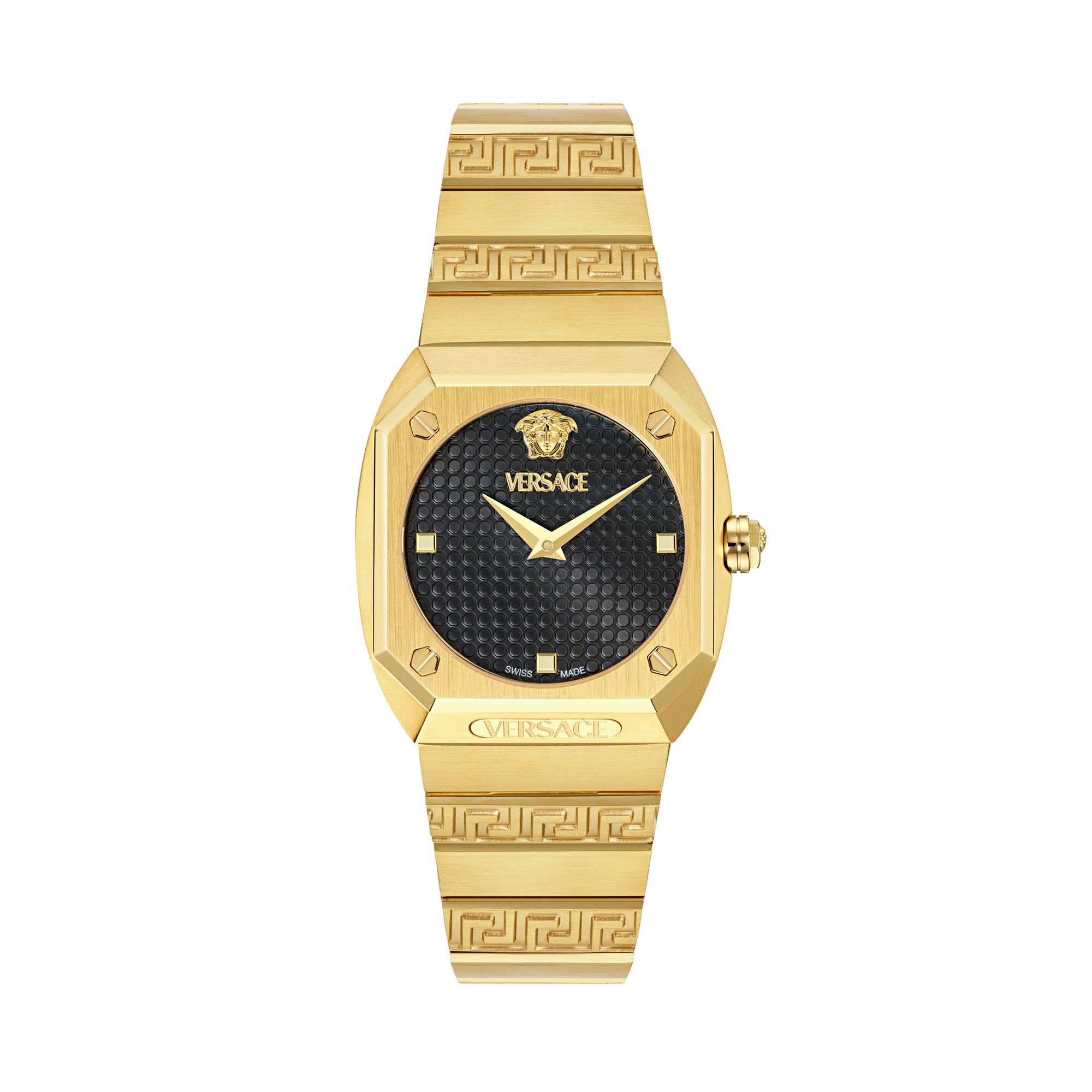 Versace Antares Black Octogonal Dial Quartz Analog Women Watch