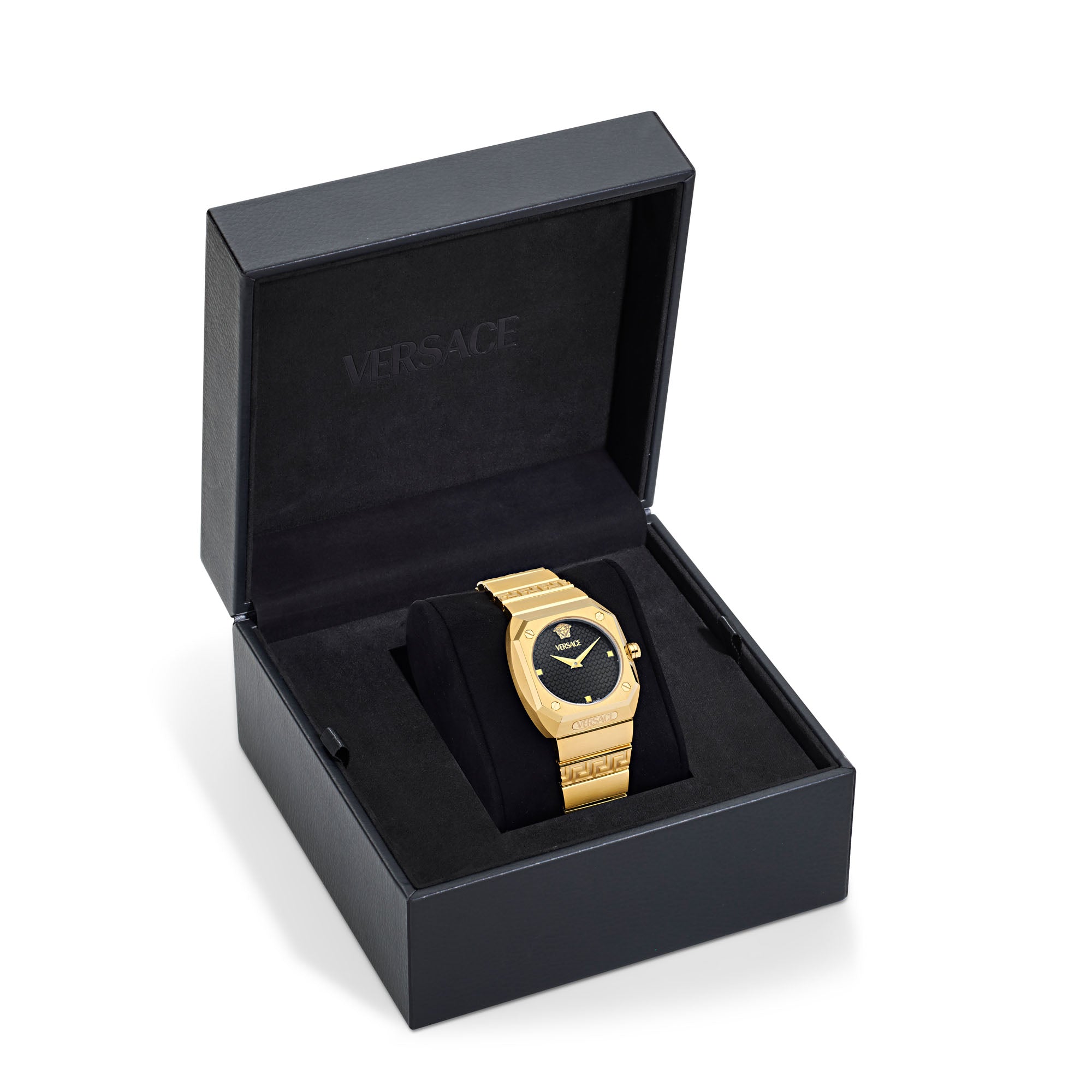 Versace Antares Black Octogonal Dial Quartz Analog Women Watch Watch Versace
